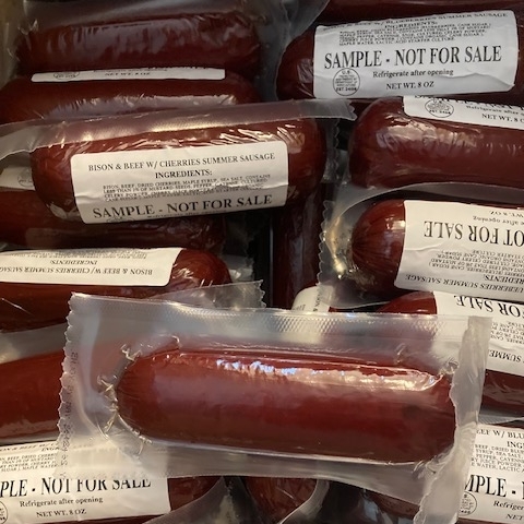 Picture of new product that Pemmican Patty started developing: Summer Sausage, still in development